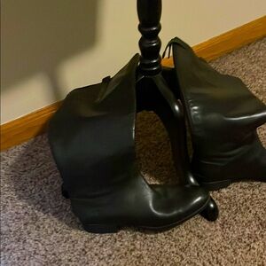 Black knee high boots
